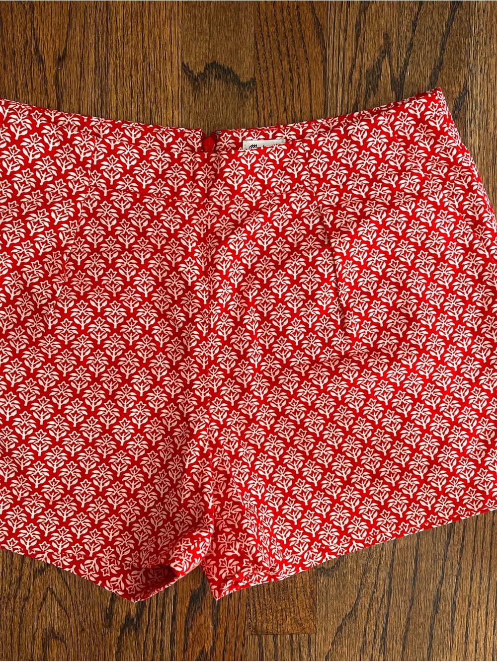 Madewell Red Printed Floral Bermuda Shorts